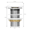 Miniatyrbillede 9 af 9: ML-Design Hvid Keramik Vask 51x25x13 cm med Hvid Afløbsventil; Firkantet; Højrehåndet Hanehul; Vægmontering eller Overfladevask; Moderne Håndvask