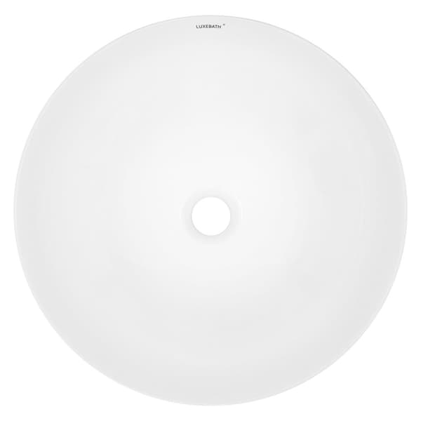 ECD Germany håndvask håndvask inkl. Affaldssæt uden overløb - 405 x 405 x 140 mm - lavet af keramik - hvid - bordplade håndvask bordplade håndvask