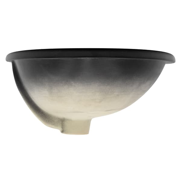 ML-Design Sort mat keramisk vask 49x40;5x19;5 cm oval med afløbsrør; nedfældbar vask med overløb; topmonteret vask; håndvask installationsvask;