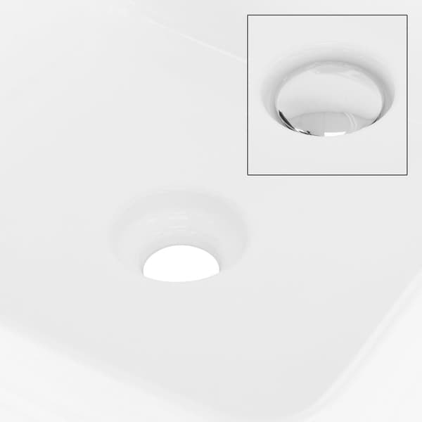ML-Design Håndvask af keramik i skinnende hvid 39x39x15 cm Firkantet; Moderne overfladevask; Design bordvask; Håndvask til badeværelse og gæstetoilet