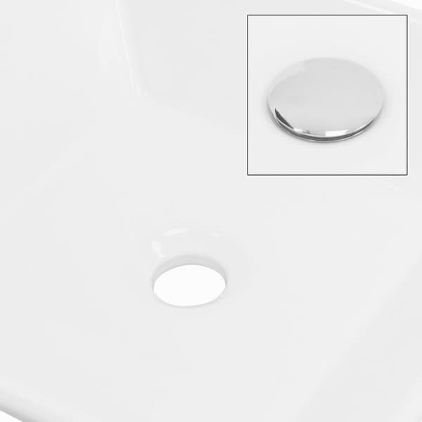 ML-Design Håndvask af keramik i skinnende hvid 41x41x12 cm Firkantet; Moderne overfladevask; Design bordvask; Håndvask til badeværelse / gæstetoilet