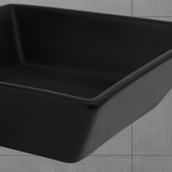 ML-Design Keramisk Vask i Mat Sort 41x41x12 cm Firkantet; Moderne Overfladevask; Design Håndvask Overfladevask; til Badeværelse og Gæstetoilet