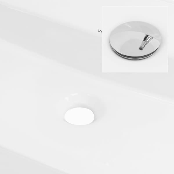Oval håndvask uden overløb 80x40x12 cm hvid keramik ML-Design
