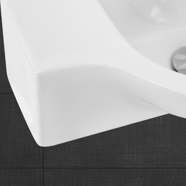 Håndvask 44,5x25,5x12 cm hvid keramik hanehul højre ML-design