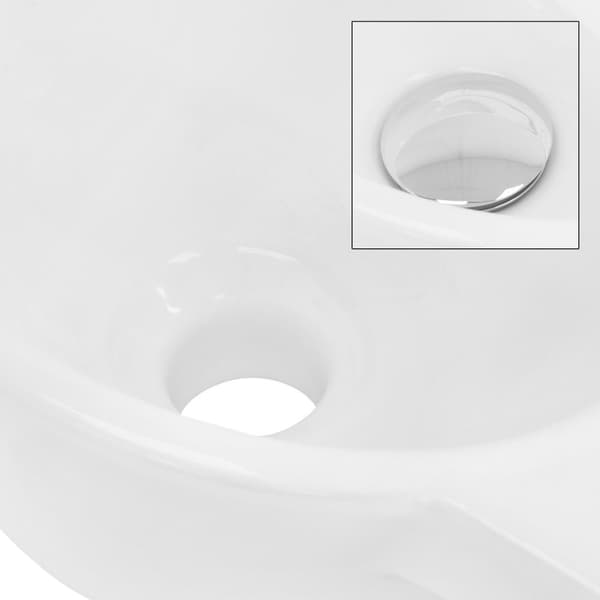 Keramisk håndvask Indbygget håndvask højre Vaskeskål 375 x 190 mm