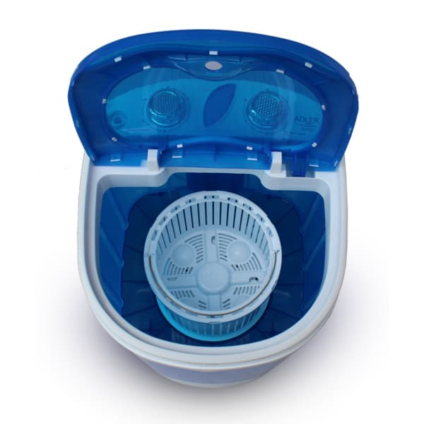 Adler mini tvättmaskin med centrifugering - perfekt för resor och fritidsboende