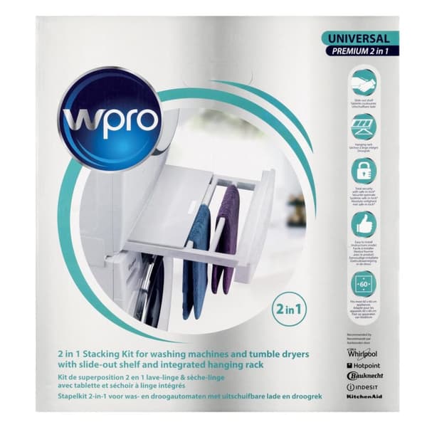 WPRO SKP101 Universal Stacking Kit med torkställning