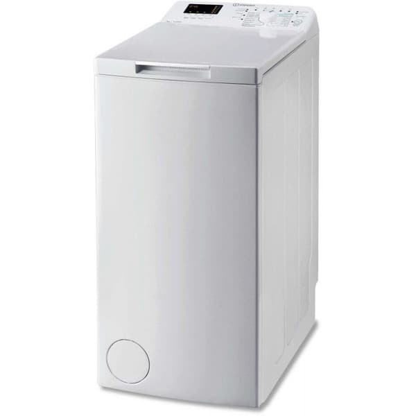 Toppmatad tvättmaskin 7kg 42L INDESIT 1200varv/min 40cm E, BTWS 72200 FRN Vit