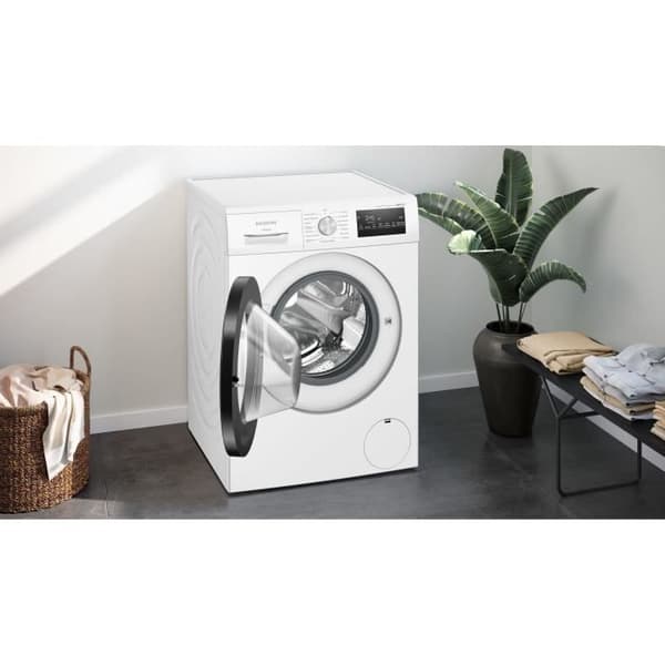 SIEMENS WM14N248FR IQ300 hyttventil tvättmaskin - 8 kg - Induktion - Ångfunktion - L60cm - 1400 rpm - Klass A - Vit