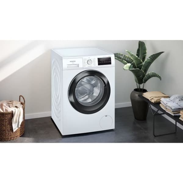 SIEMENS WM12N228FR IQ300 hyttventil tvättmaskin - 8 kg - Induktion - Ångfunktion - L60cm - 1200 rpm - Svart