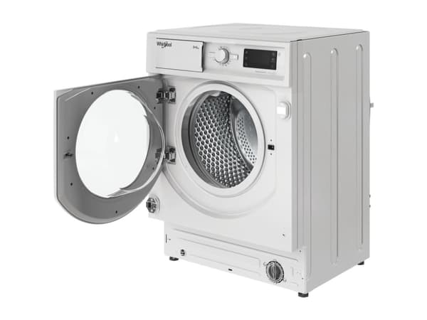 Whirlpool BI WDWG 961485 EU, Frontmatad, Inbyggd, Vit, Vänster, Knappar, Rotations-, 58 l