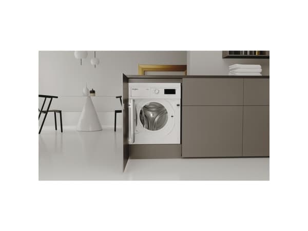 Whirlpool BI WDWG 961485 EU, Frontmatad, Inbyggd, Vit, Vänster, Knappar, Rotations-, 58 l
