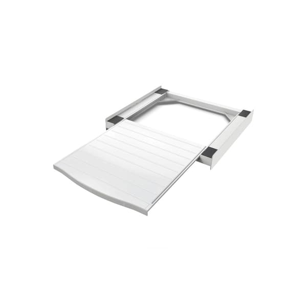 Staplingsram med utdragbar hylla för torktumlare/tvättmaskin