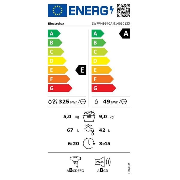 Electrolux Tvättmaskin-torktumlare hyttventil 9/5kg 1400 rpm - EW7W4954CA