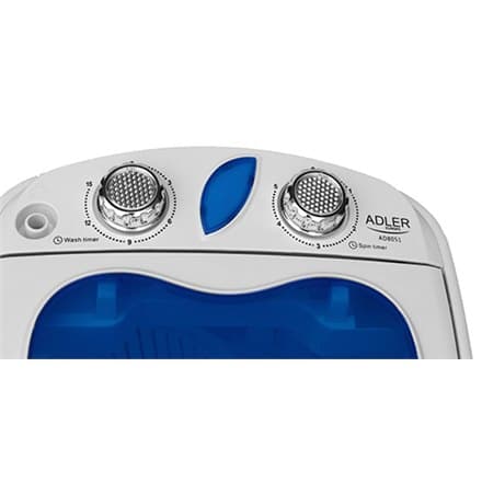 Adler | AD 8051 | Vaskemaskine | Energieffektivitetsklasse | Top loading | Vaskekapacitet 3 kg | Uspecificeret RPM | Dybde 37 c