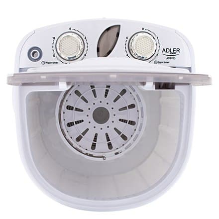 Adler | AD 8055 | Mini vaskemaskine | Top loading | Vaskekapacitet 3 kg | RPM | Dybde 37 cm | Bredde 36 cm | hvid