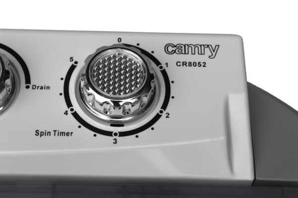 Camry CR 8052 vaskemaskine - Topfyldning, Kapacitet 3 kg, 1300 RPM, Farve: Hvid og Grå - 24 måneders garanti