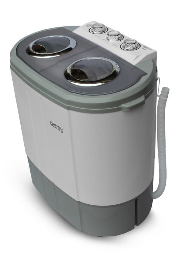 Camry CR 8052 vaskemaskine - Topfyldning, Kapacitet 3 kg, 1300 RPM, Farve: Hvid og Grå - 24 måneders garanti