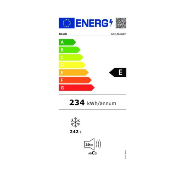 Frys BOSCH GSN36AWEP Vit (242 L)