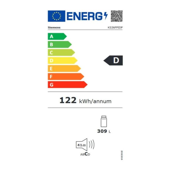 Køleskab Siemens AG KS36FPIDP Rustfrit stål (186 x 60 cm)