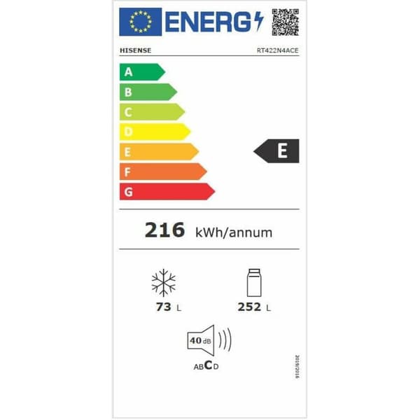 Kjøleskap Hisense RT422N4ACE Grå