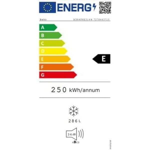 Pakastin BEKO B3RMFNE314W Valkoinen