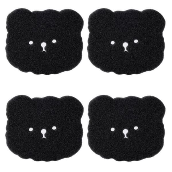 INF 4-pakkainen nukanpoistoaine pesukoneelle, uudelleenkäytettävä pyykin nukanpoistoaine Wavy bear shape