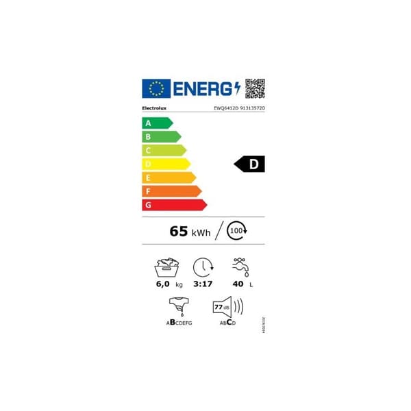 Electrolux Top tvättmaskin 6kg 1200 rpm - EWQ6412D