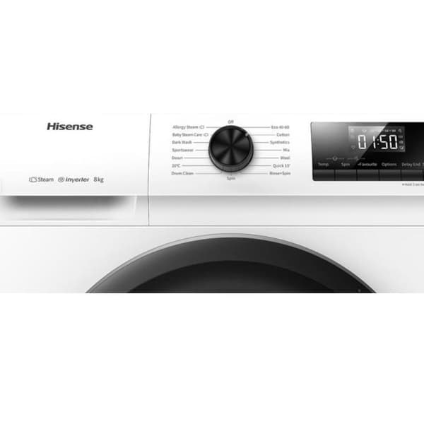 Tvättmaskin - HISENSE - WFQP8014EVM - 8 kg - 1400 RPM - Frontmatad