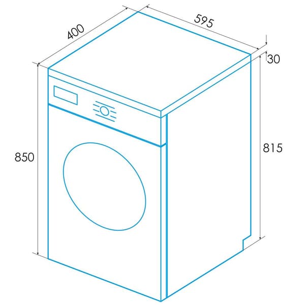 Edesa Ewf-6000 Wh Frontbetjent Vaskemaskine  6 kg
