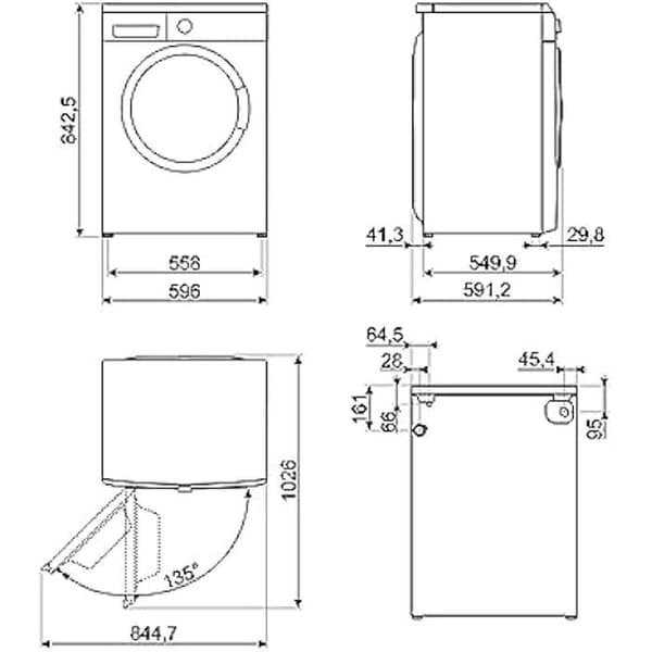 Tvättmaskin - SMEG - LB1T80IT - 8kg - A+++ - 1000 RPM