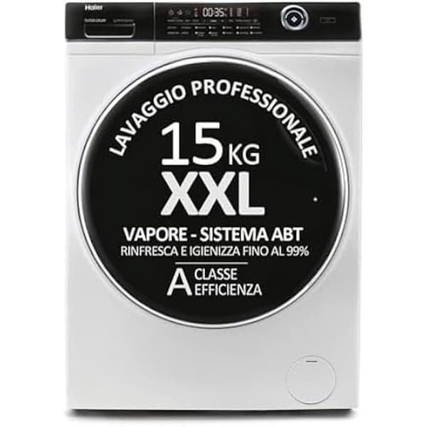 Tvättmaskin - HAIER - I-Pro Series 7 Plus HW150-BP14986E - 15 kg - 1400 varv - Invertermotorn BPM Vit
