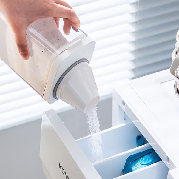 Vaskemiddeldispenser med måleskala og lufttæt design - 1100 ml