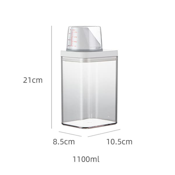 Vaskemiddeldispenser med måleskala og lufttæt design - 1100 ml