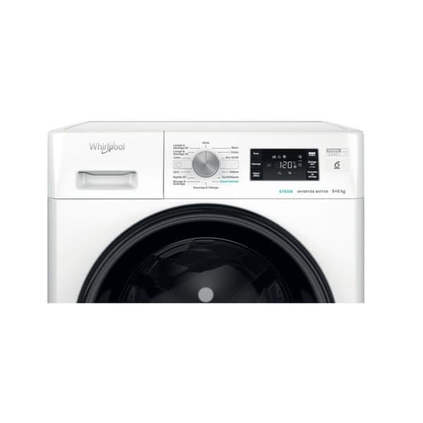 Tvätt- och torktumlare - WHIRLPOOL - FFWDB964489BVFR - 9 kg tvätt - 6 kg tork - Induktionsmotor