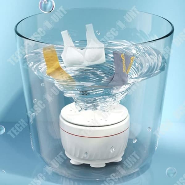 TD® Bärbar Tvättmaskin Turbo Mini Underkläder Tvätt Sovsal Hotell USB Laddning Brusreducering Kraftfull motor