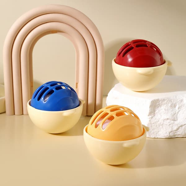 INF Vaskeballer for vaskemaskin, anti-floker - 4 pakning Rød