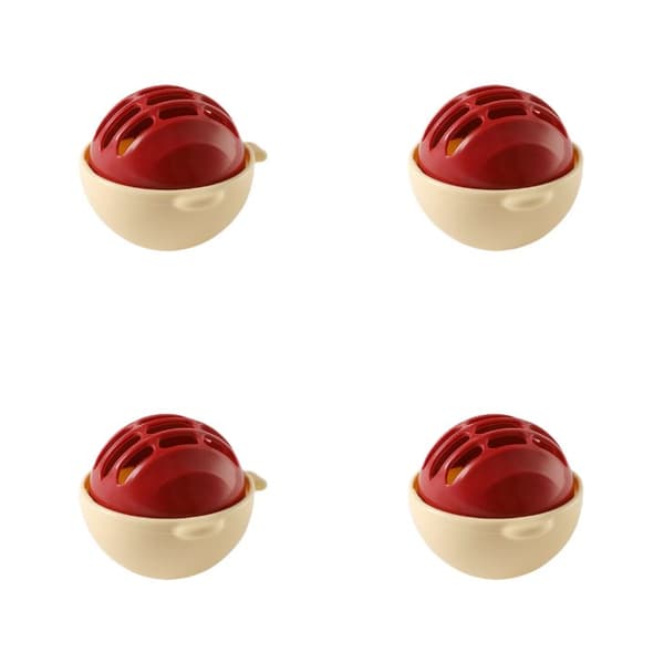 INF Vaskeballer for vaskemaskin, anti-floker - 4 pakning Rød