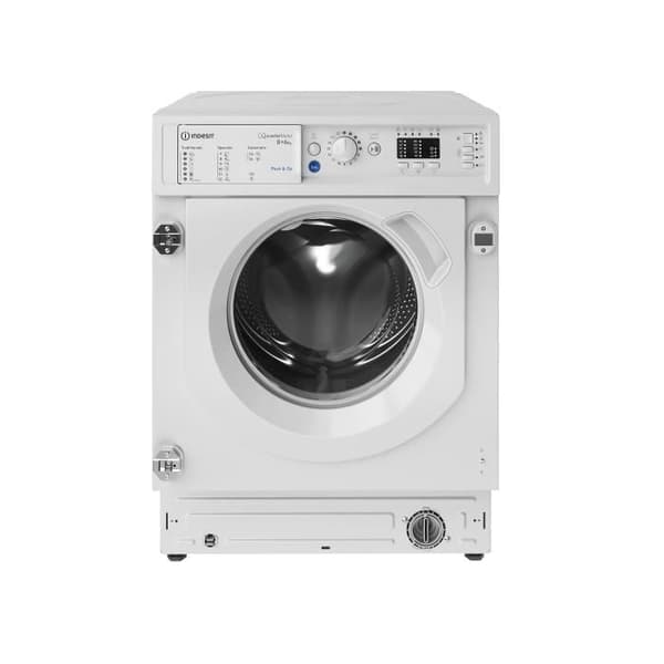 Inbyggd tvättmaskin med torkfunktion - INDESIT - BIWDIL861485EU - 8 till 6 kg - Induktion - 65 cm - 1400 varv/min - Vit