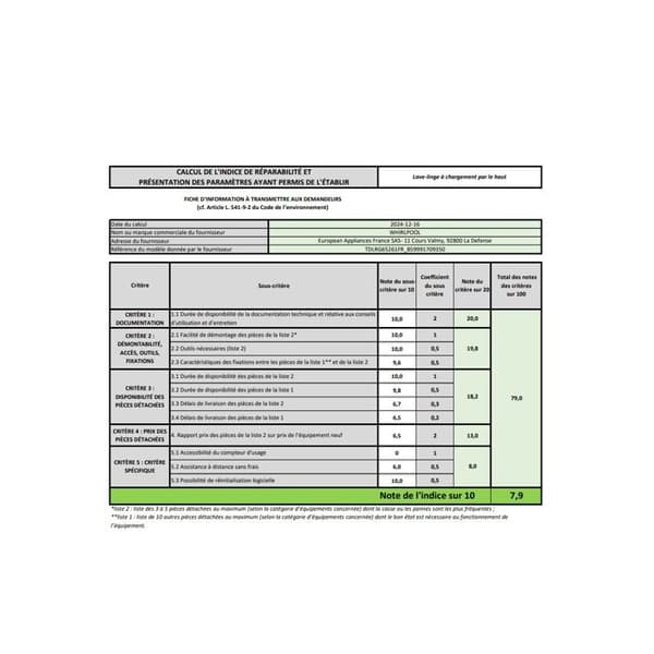 WHIRLPOOL Tvättmaskin topp TDLRG65261FR