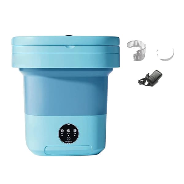 Bærbar Mini Vaskemaskine, UV Sterilisering, Sammenklappelig Centrifuge,Blå