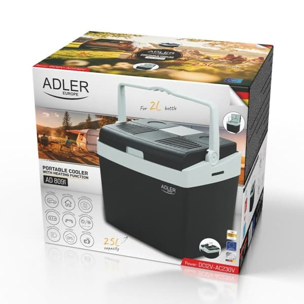 Minikylskåp Adler AD 8091 Svart Grå 55 W 25 L
