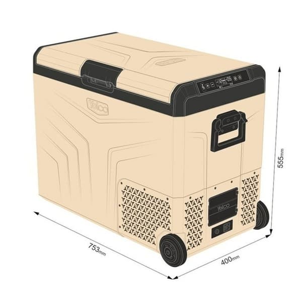 Mini køleskab Yolco TCX60 Sort Sand 60 W 14 L 60 L 46 L