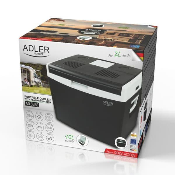 Minikylskåp Adler AD 8092 Svart Grå 55 W 40 L