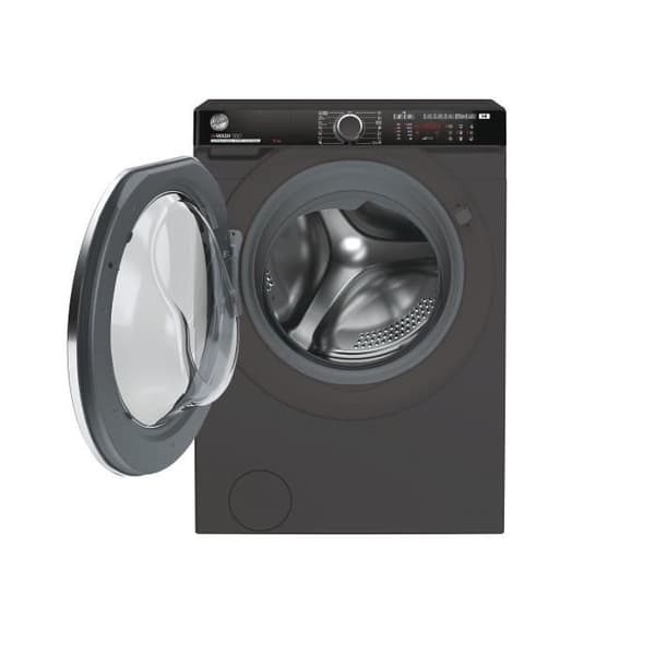 HOOVER H-WASH 500 HWP49AMBCR/1-S porthole tvättmaskin - 9 kg - Induktion - 1400 rpm - Klass A - ansluten - ånga - Antracit