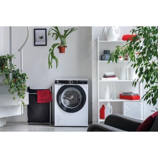 HOOVER HWP 610AMBC/1-S hyttventil tvättmaskin - 10 kg - Induktion - 1600 rpm - Klass A - Ansluten - Ånga - Vit
