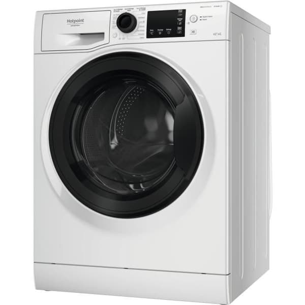 Tvättmaskin med torkfunktion HOTPOINT NDB8635KFR - 8 / 6 kg - Induktion - L60cm - 1400 varv/min - Vit