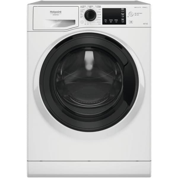 Tvättmaskin med torkfunktion HOTPOINT NDB8635KFR - 8 / 6 kg - Induktion - L60cm - 1400 varv/min - Vit