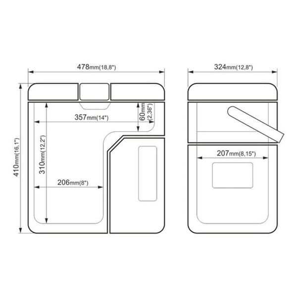 Mini køleskab Yolco ET18 Grøn 45 W 17 L