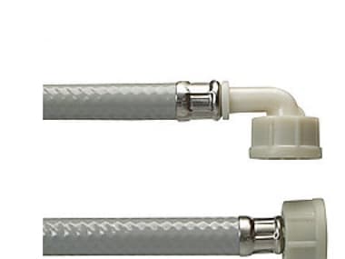 Neoperl tilslutningsslange - 3/4x3/4x3,5m til vaskemaskine PVC grå lige/vink oml